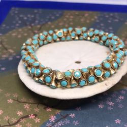 Turquoise Gold Stretch Bracelet Stella & Dot