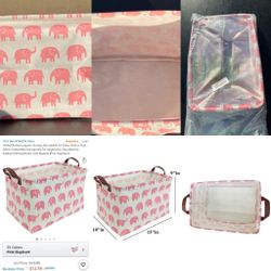 HIYAGON Rectangular Storage Box Basket for Baby, Kids or Pets - Fabric Collapsible Storage Bin for Organizing New