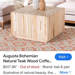 Coffee Table Natural Wood