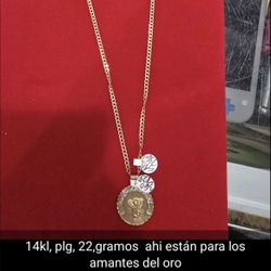 14 K Chain And Charm 22grams New