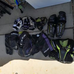Used Hockey Equipment Pads Gloves Pants $5-$10 each see all photos