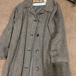 Unisex Tweed Winter Coat size L or XL very elegant   coat excellent quality for Sale