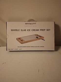 New! Marble Slab Ice Cream Prep Set