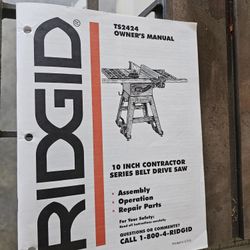 Ridgid 10" Contractor Series Table Saw