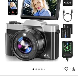 Brand New 4K Vlogging Camera with Flip Screen & WiFi