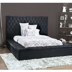 Dark Gray Queen Bed Frame (Free Delivery)