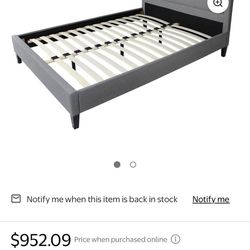 Grey Queen Bed Frame