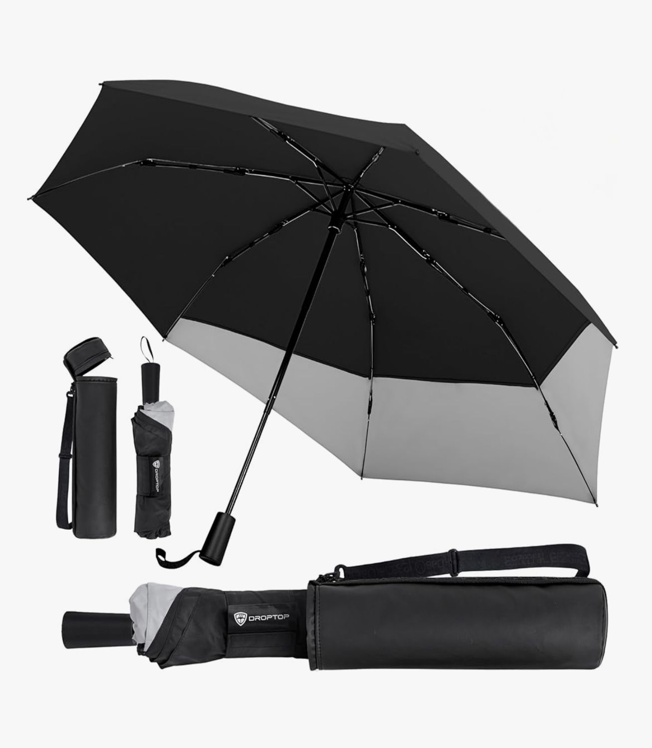 Brand New Compact Umbrella Travel Size with Crossbody Bag
