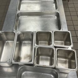 Up for sale   Lot of stainless steel Restaurant containers