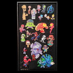 Marvel Scottie Young Comic Con Exclusive Pins Bundle with frame 

24 Pins Total