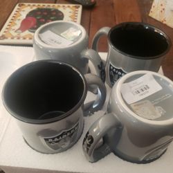  4 Cup Set Raider Mugs Great Gifts 35.00