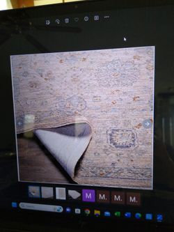 Rug 7x10 Gray Floral/Botanical Oriental Rug