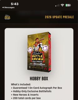 2026 Arena Mahomes Hobby Box Presale