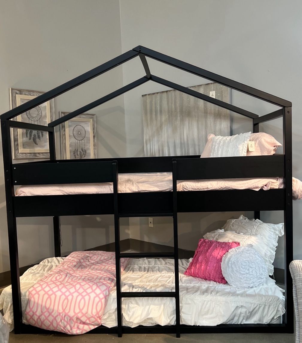 Black House Frame Bunk Bed
