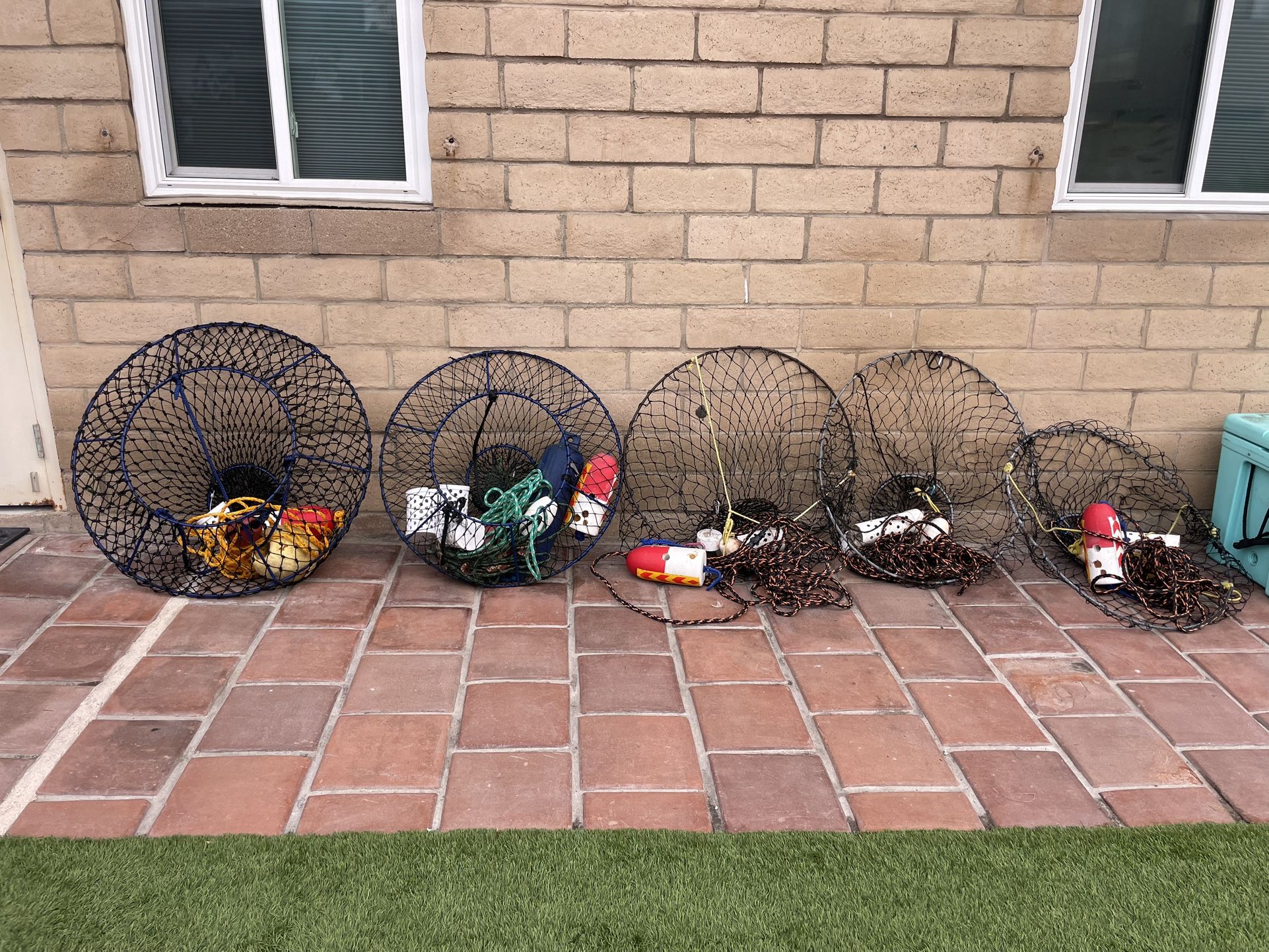 Lobster Hoop Nets Rigged An Ready To Fish