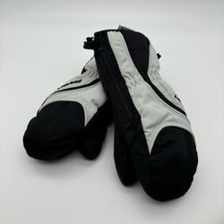 Kid’s Head Winter Black & White Snow Mittens S