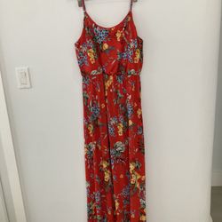 Red Floral Dress XL