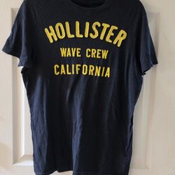 Navy Hollister Co. Wave Crew California tee