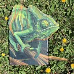 Chameleon Painting On 8x10 Canvas 