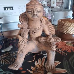Vtg Inca Pottery Figure 