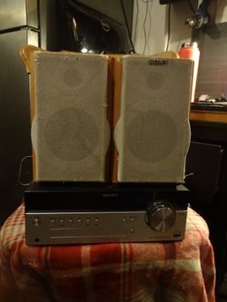 Sony Mini Amp With Bluetooth And Speakers Am Fm Cd