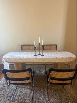 Wood dining table