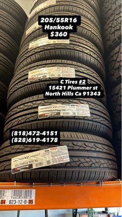 205/55R16 Hankook ( 4 NEW TIRES )