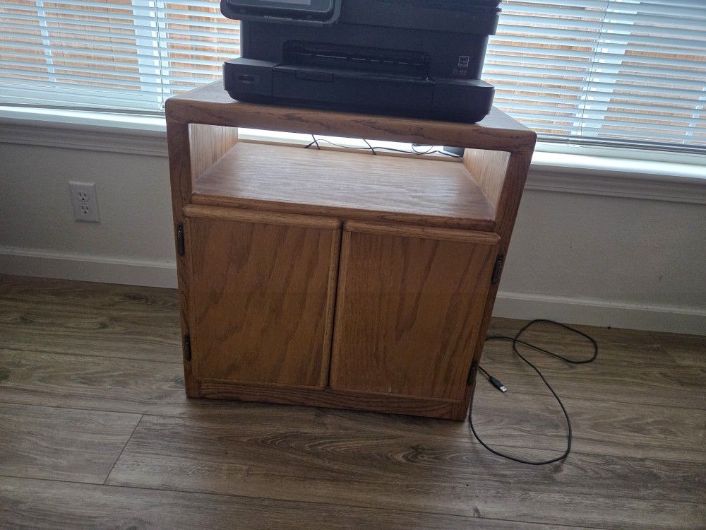 Oak Printer Stand