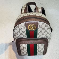 GUCCI Ophidia GG Small Backpack Beige Supreme