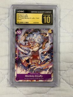 One Piece Monkey D. Luffy P-041 Promo CGC Pristine 10