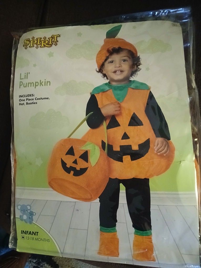 Baby Pumpkin Costume 12 To 18 Mo