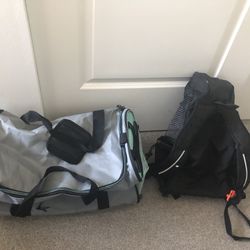 sports bag and backpack, all for $15