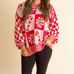 Boutique Holiday Sweater Size Small - oversized fit. Can fit a small to a large