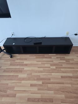 Black TV stand