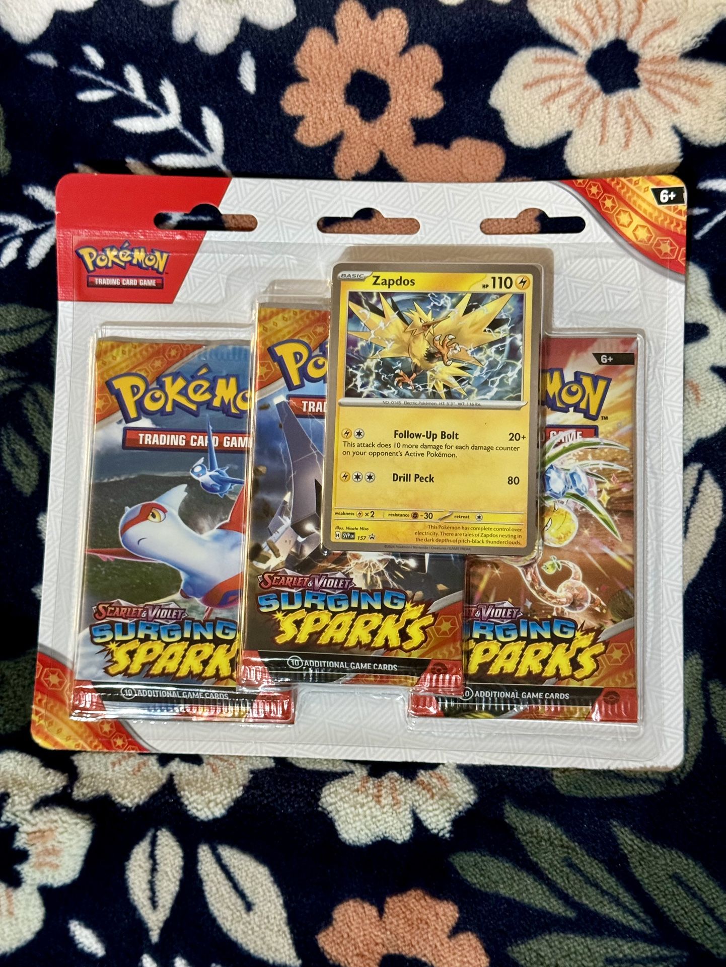 Pokemon Surging Sparks 3 Pack Blister