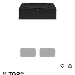 Sonos Outdoor Speakers W/Sonos Connect Amp - Brand New