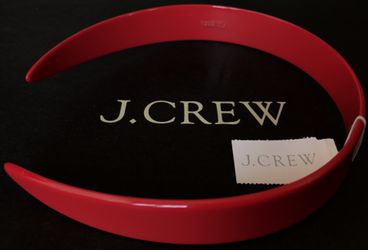 (NEW) WOMEN’S J.CREW VINTAGE RED SOLID HEADBAND - SIZE: OS (ONE SIZE)