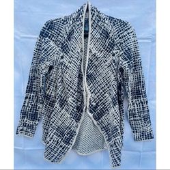 Nic+Zoe Geometric Print Cardigan Petite New
