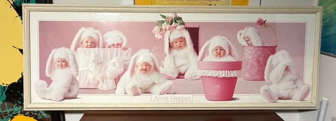Anne Geddes Baby Bunnies Framed Print