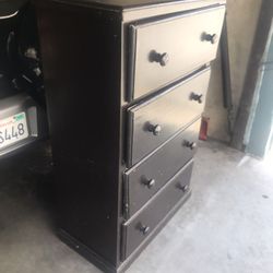 4 Drawer Black Dresser Sturdy Built