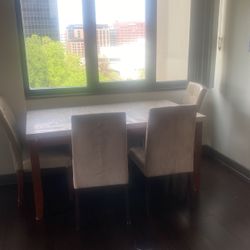 Table and 4 chairs