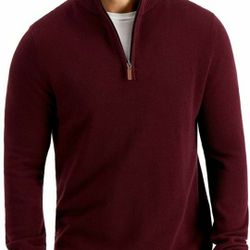 Men's Long Sleeve Red Plum Sweater 