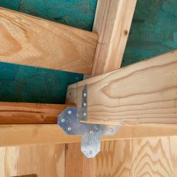 Strong 18-Gauge Hurricane Tie Hot Dip Galvanized Joist Hangers Heavy Duty Hot Dip Galvanized Joist Hangers for Roofing Trusses Wood Timber, 80 Pcs