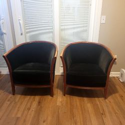 Pair of 1990s Bernhardt Barrel Chairs 
