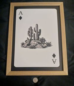 Desert Ace of Diamonds framed print