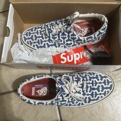 Supreme Vans Blue Size 10.5