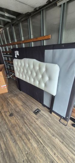 White Tufted Upholstered Headboard
