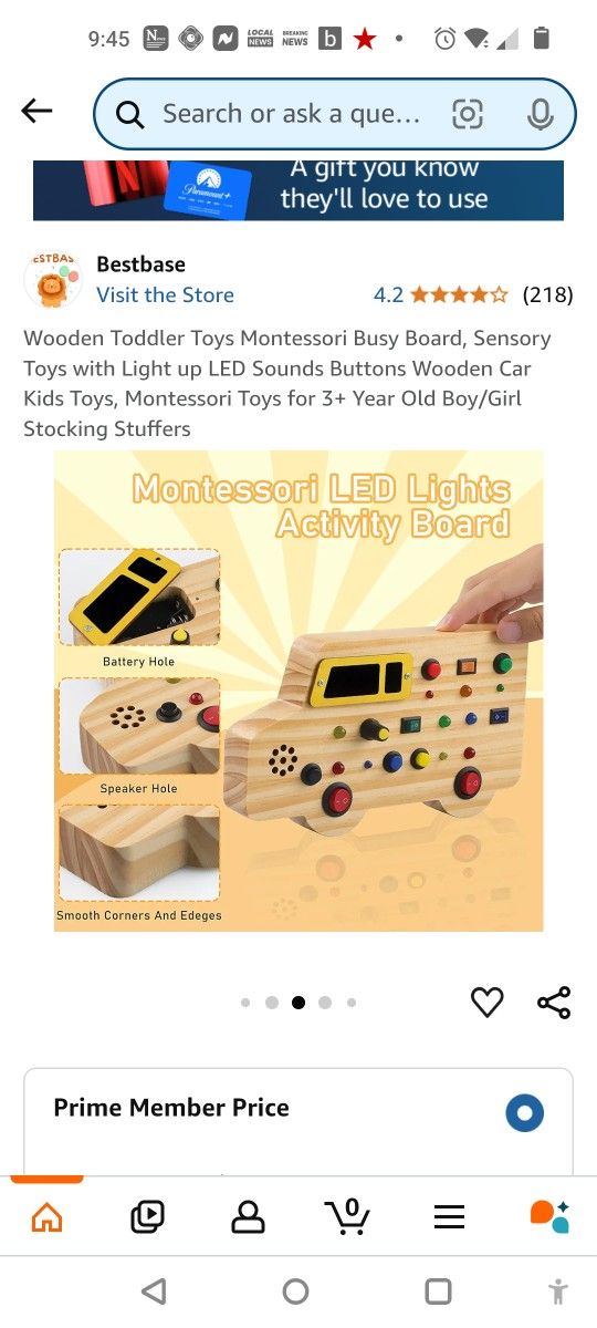 Switch Busy Board For Kids AGES 3+