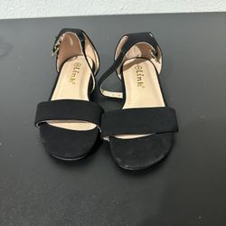 Girls/Kids/Children - Wide band Comfortable Sole with Ankle Strap Block Heel Sandals Shoes Size 9