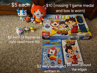Yo Kai Watch Figures, Plush, Books And The Game Of Life